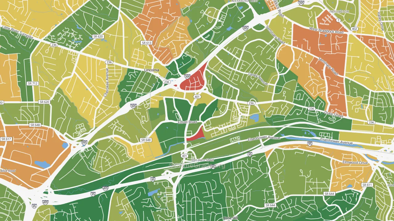 Landmark-Van Dom, Alexandria, VA Map of Arson Rates