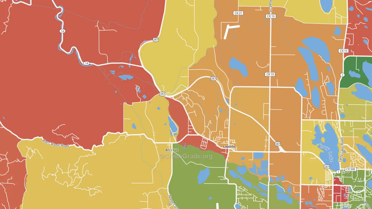 Laporte, CO Map of Arson Rates