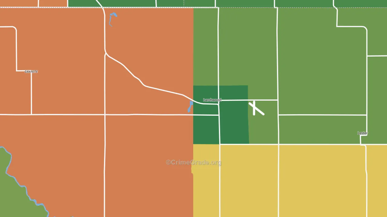 Larchwood, IA Map of Arson Rates