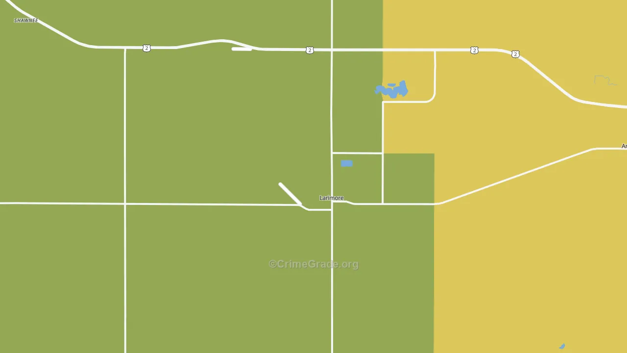 Larimore, ND Map of Arson Rates