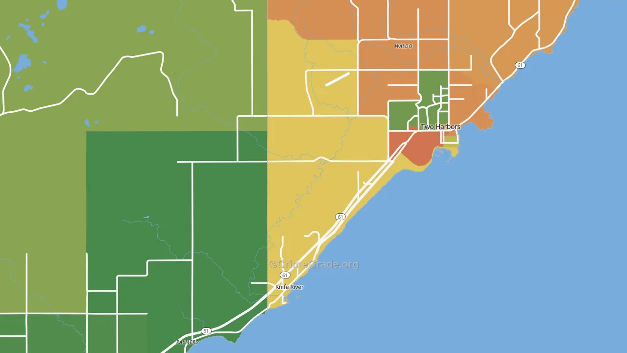 Larsmont, MN Map of Arson Rates