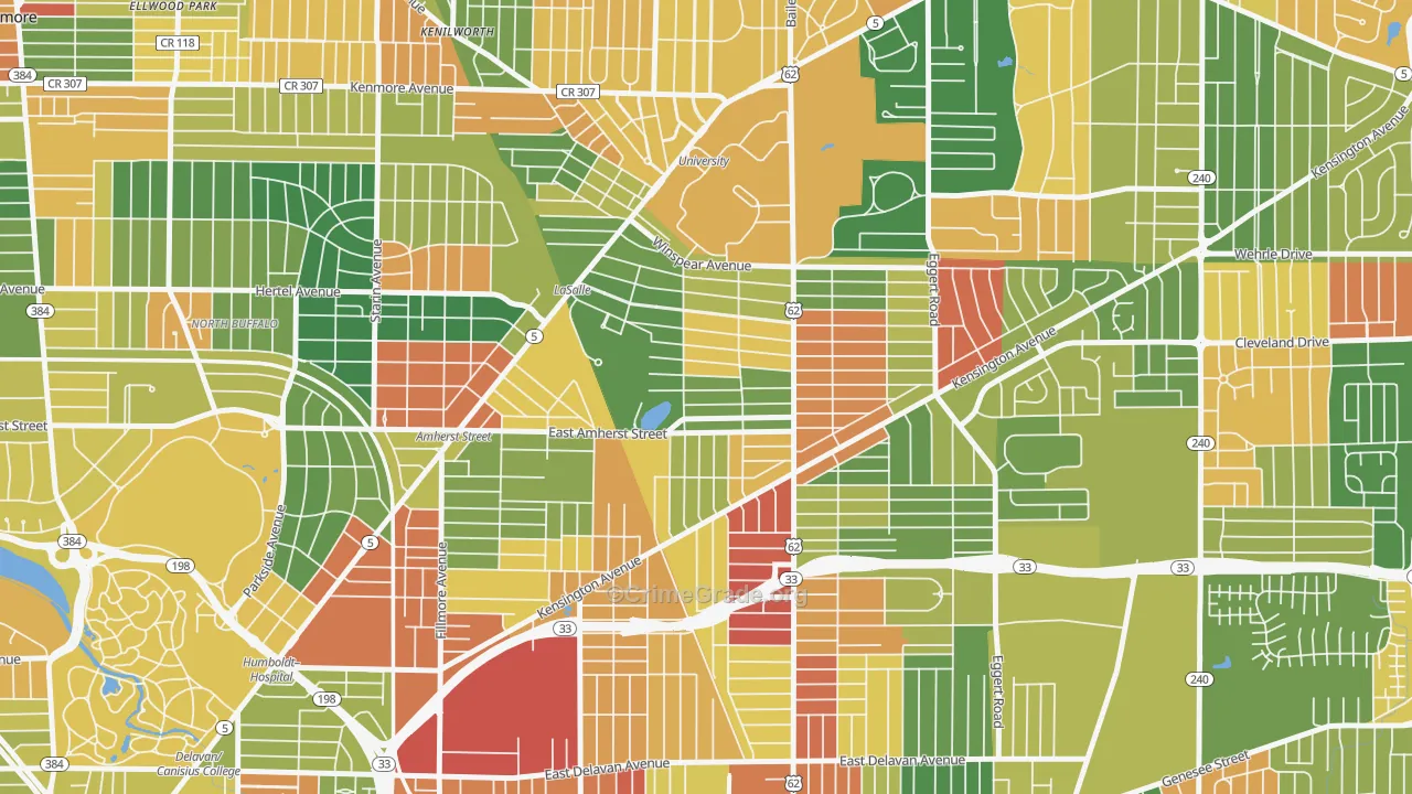 Lasalle, Buffalo, NY Map of Arson Rates