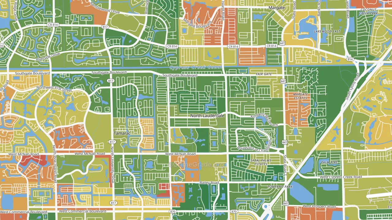 Lauderdale North Park, North Lauderdale, FL Map of Arson Rates