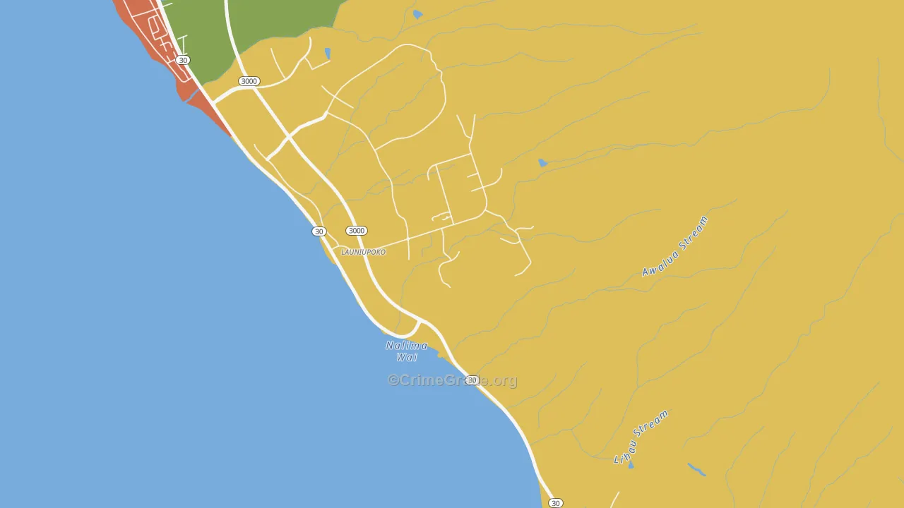 Launiupoko, HI Map of Arson Rates