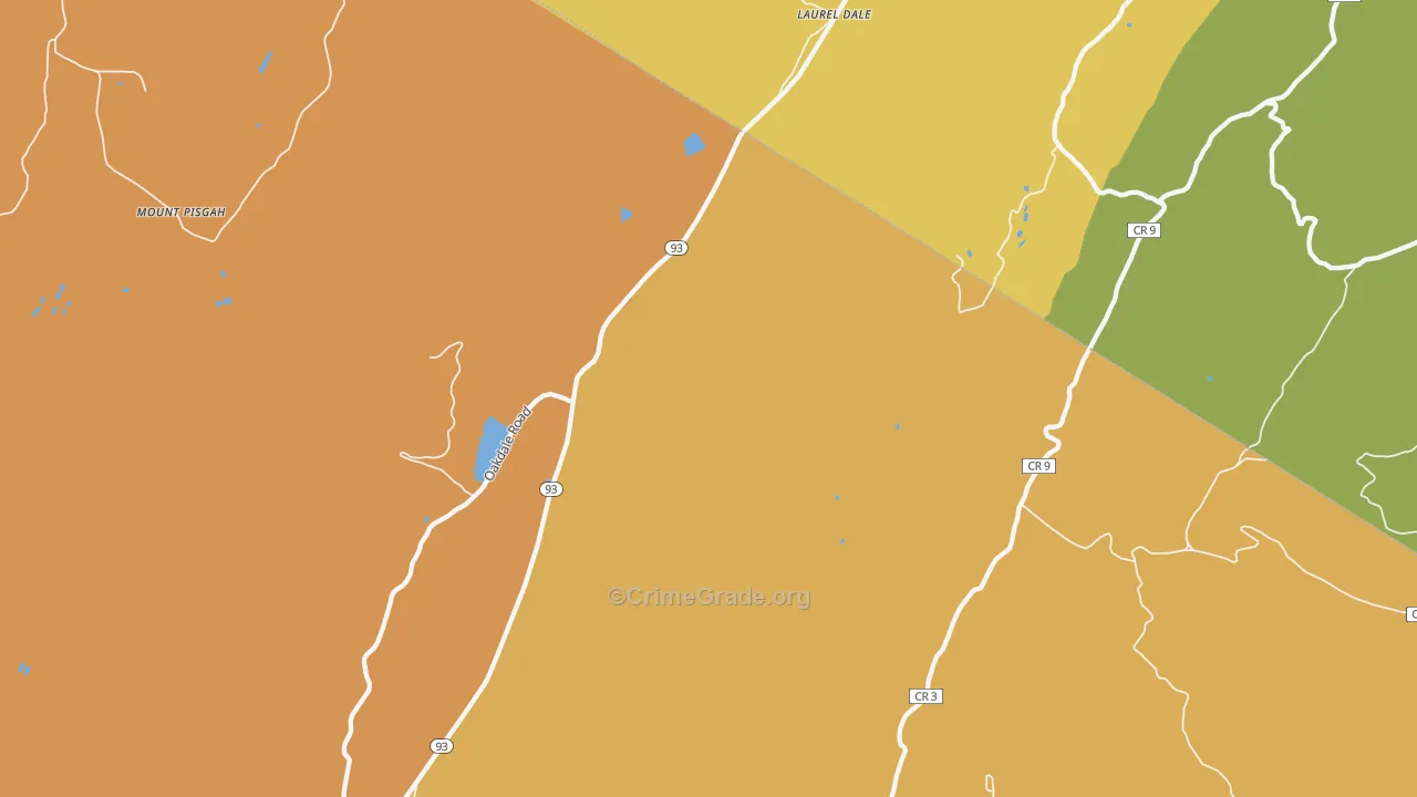 Laurel Dale, WV Map of Arson Rates