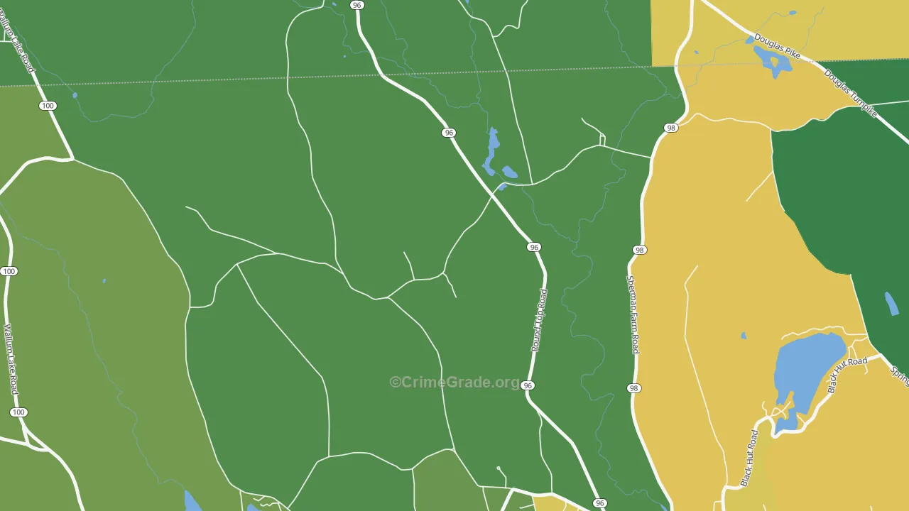 Laurel Hill, RI Map of Arson Rates