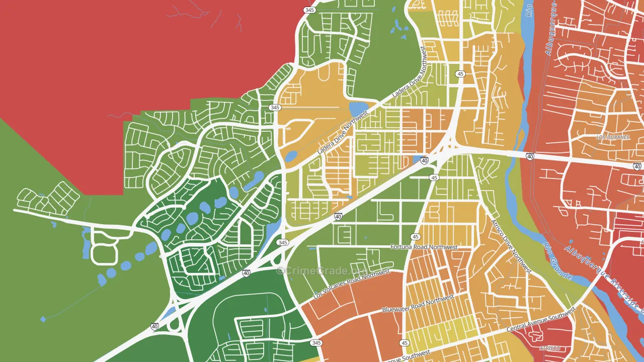 Laurelwood, Albuquerque, NM Map of Arson Rates