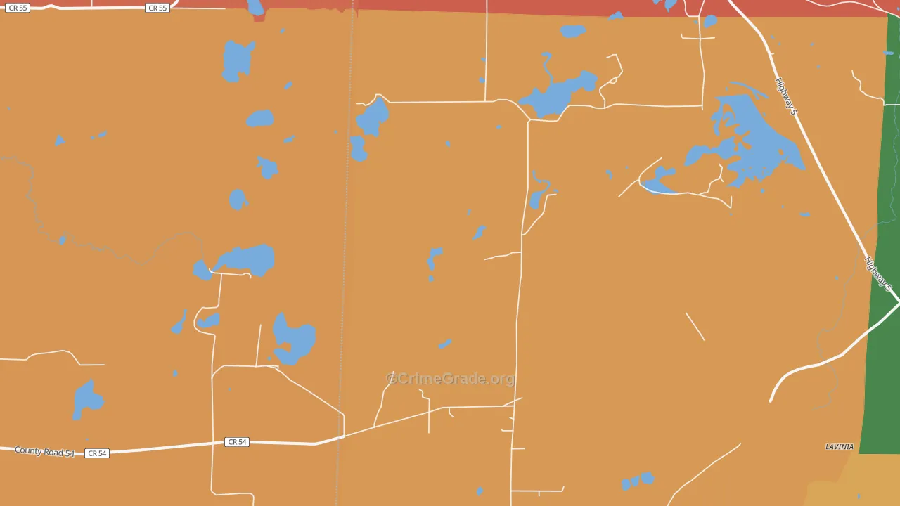 Lavinia, MN Map of Arson Rates