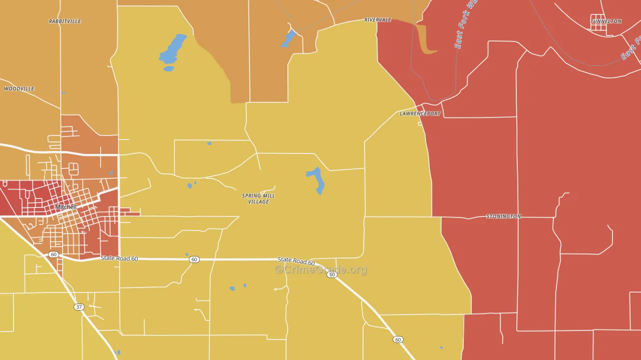 Lawrenceport, IN Map of Arson Rates