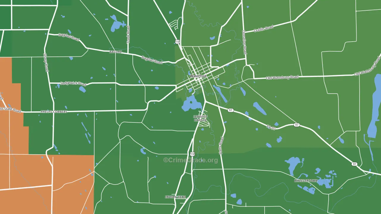 Le Boeuf Gardens, PA Map of Arson Rates