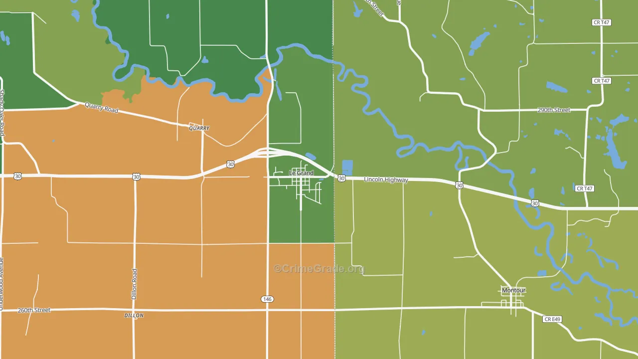 Le Grand, IA Map of Arson Rates