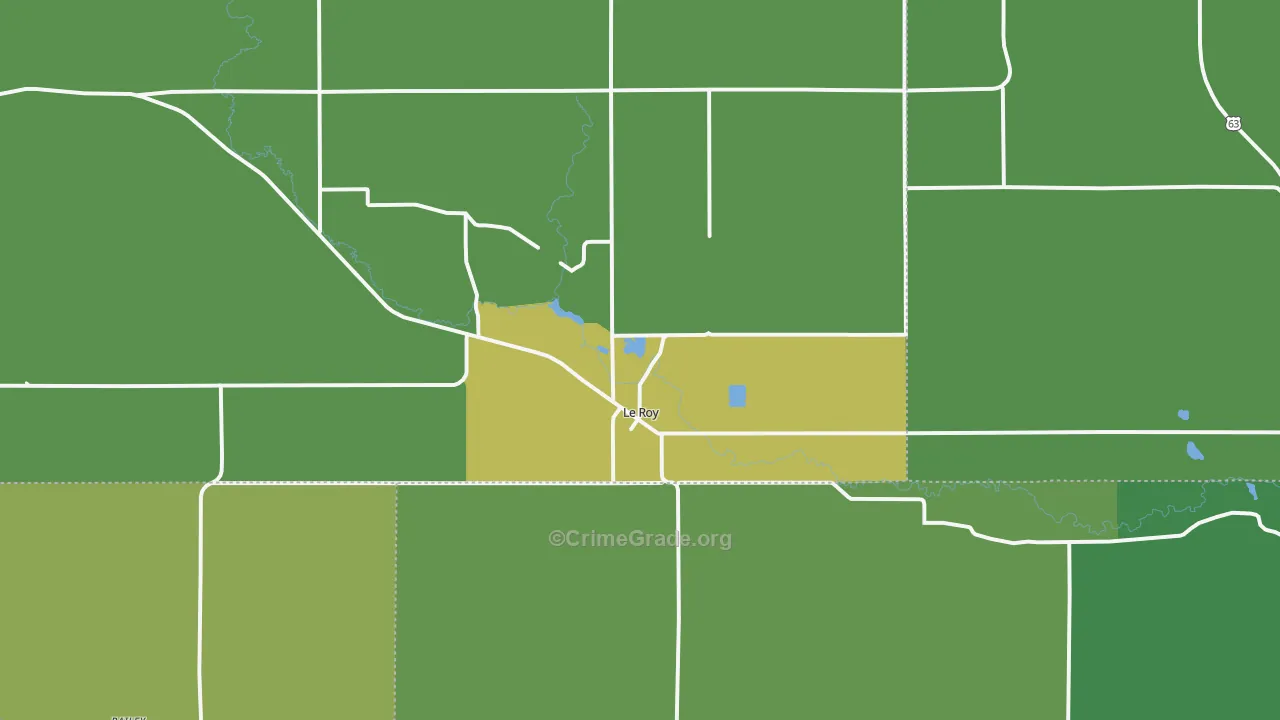Le Roy, MN Map of Arson Rates