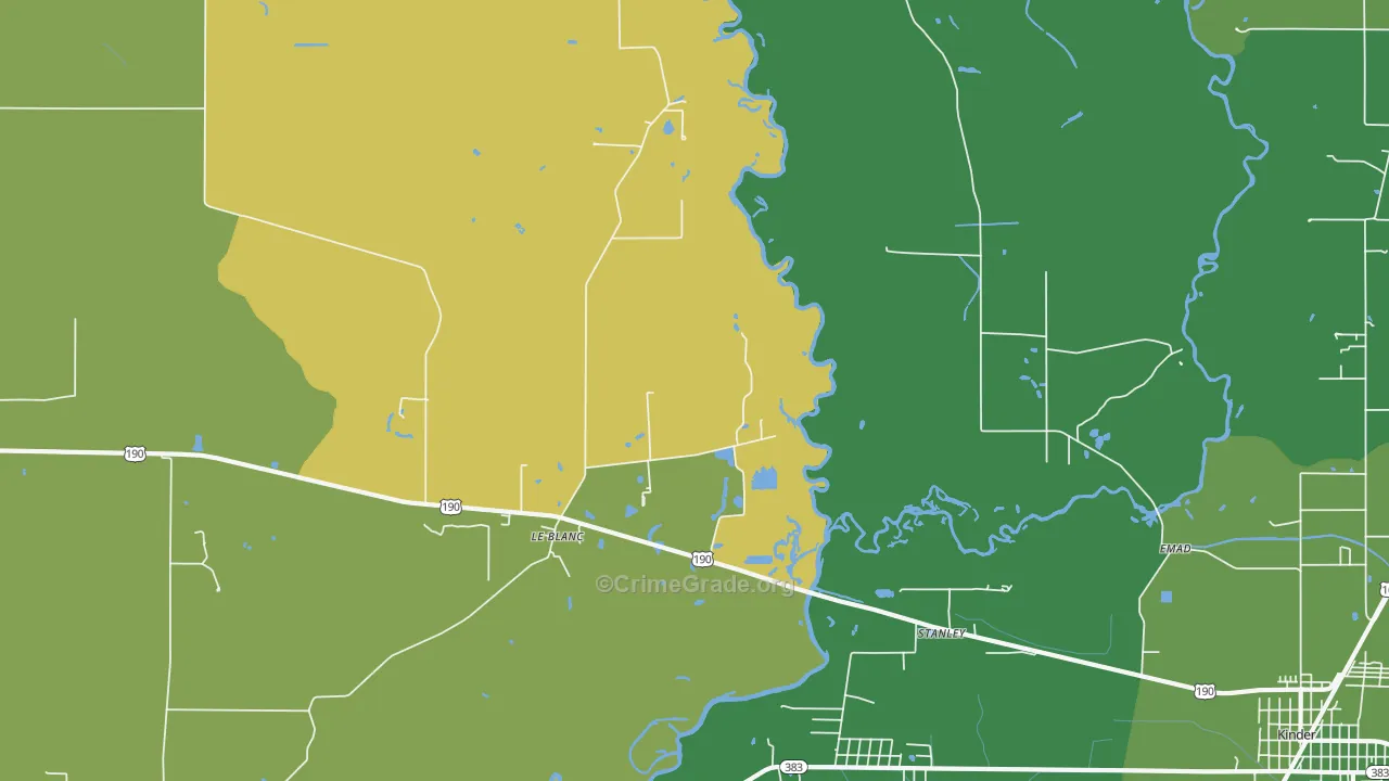 Leblanc, LA Map of Arson Rates