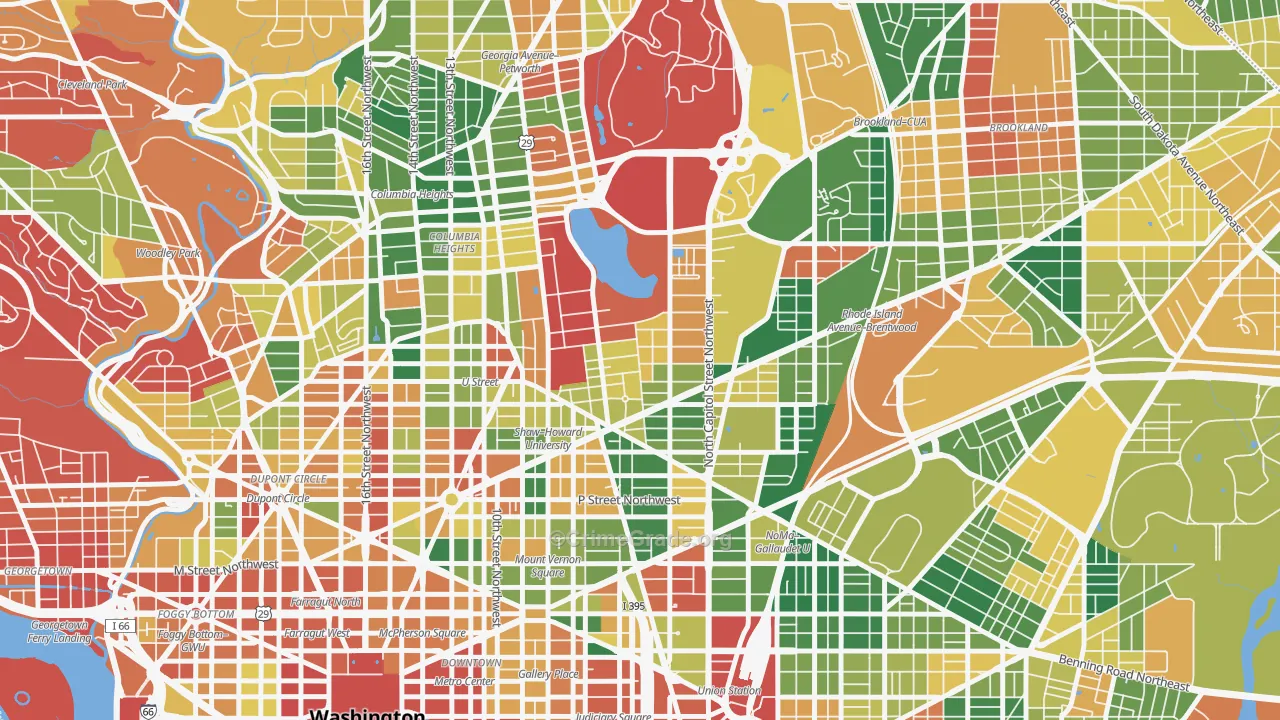 Ledroit Park, Washington, DC Map of Arson Rates