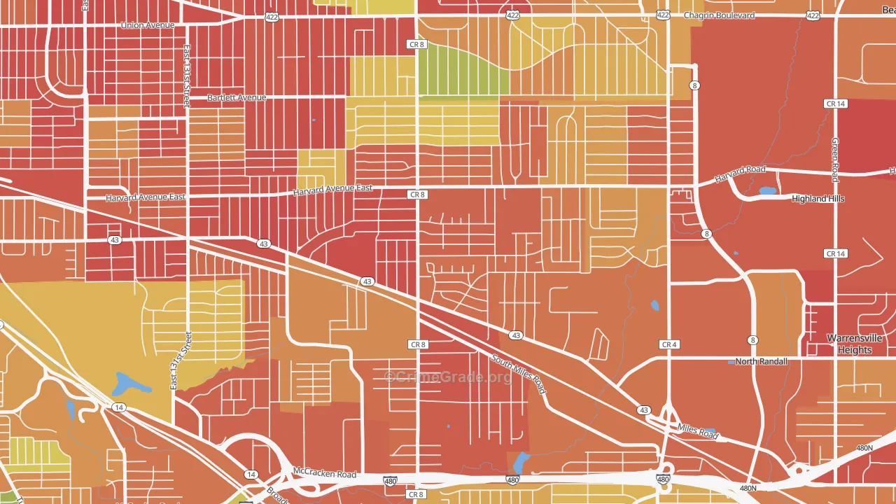 Lee-Miles, Cleveland, OH Map of Arson Rates