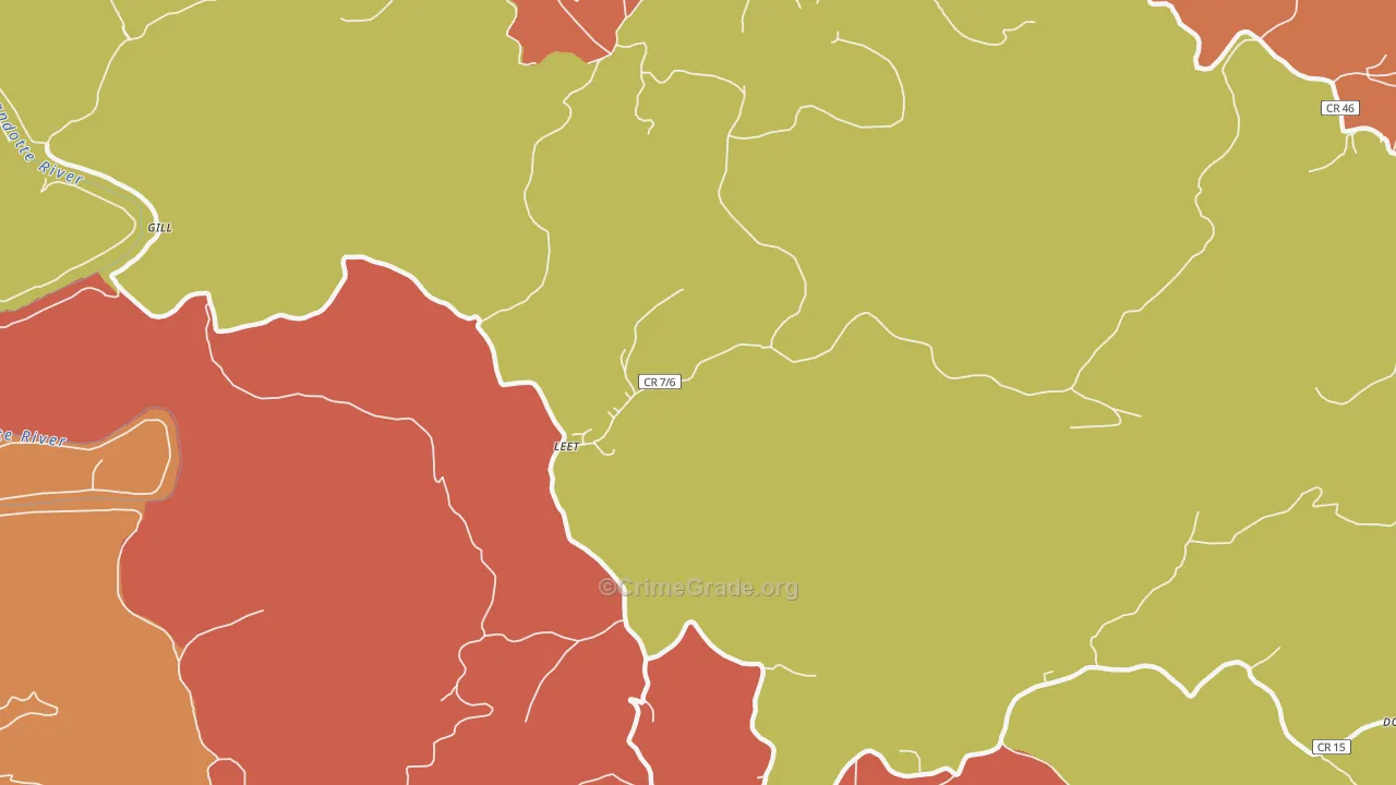 Leet, WV Map of Arson Rates