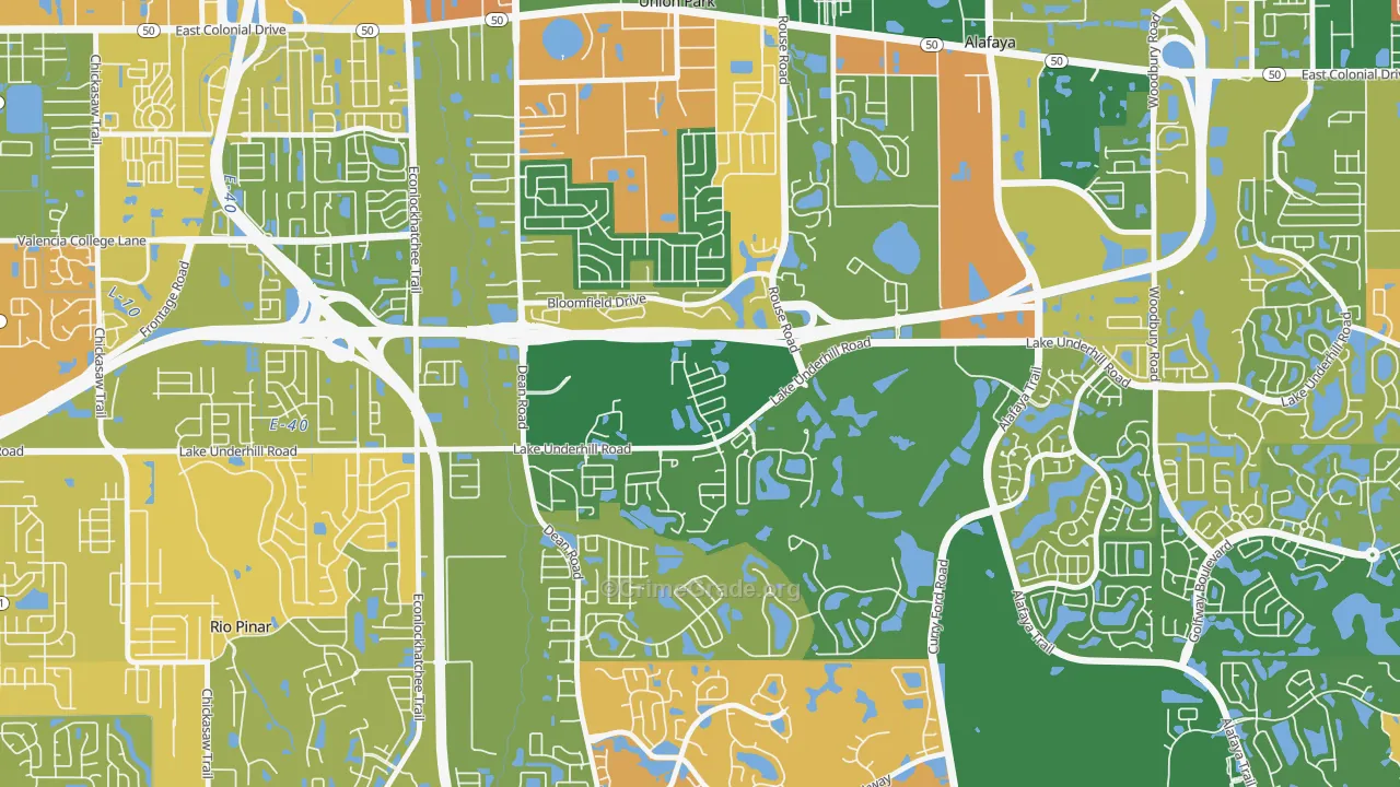 Legacy Place, Alafaya, FL Map of Arson Rates