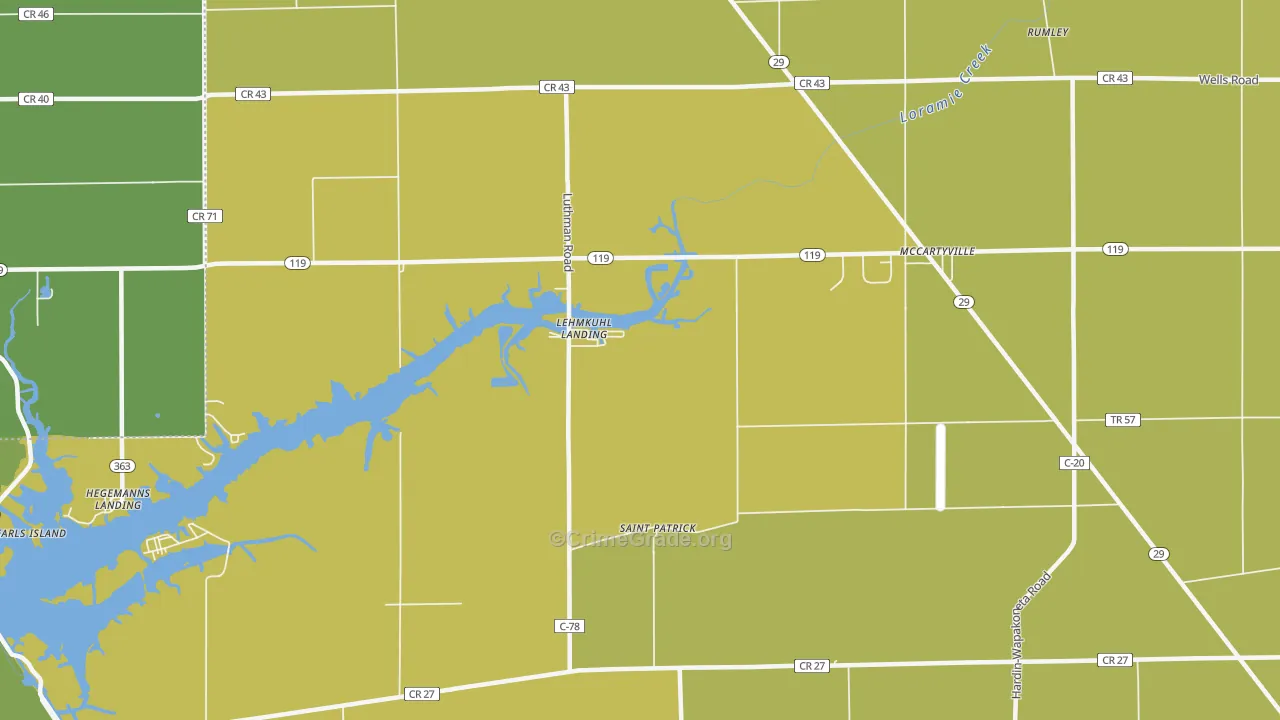 Lehmkuhl Landing, OH Map of Arson Rates