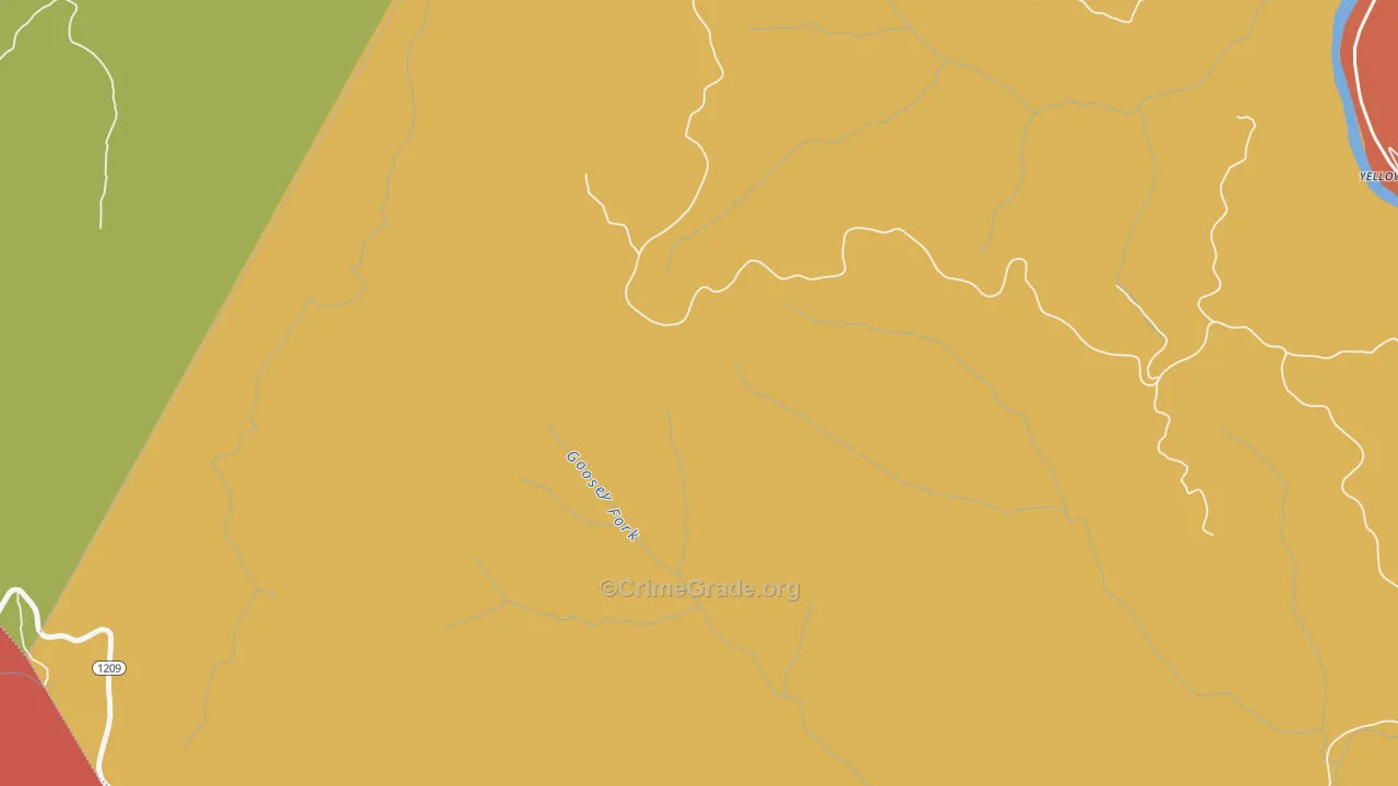 Leighton, KY Map of Arson Rates