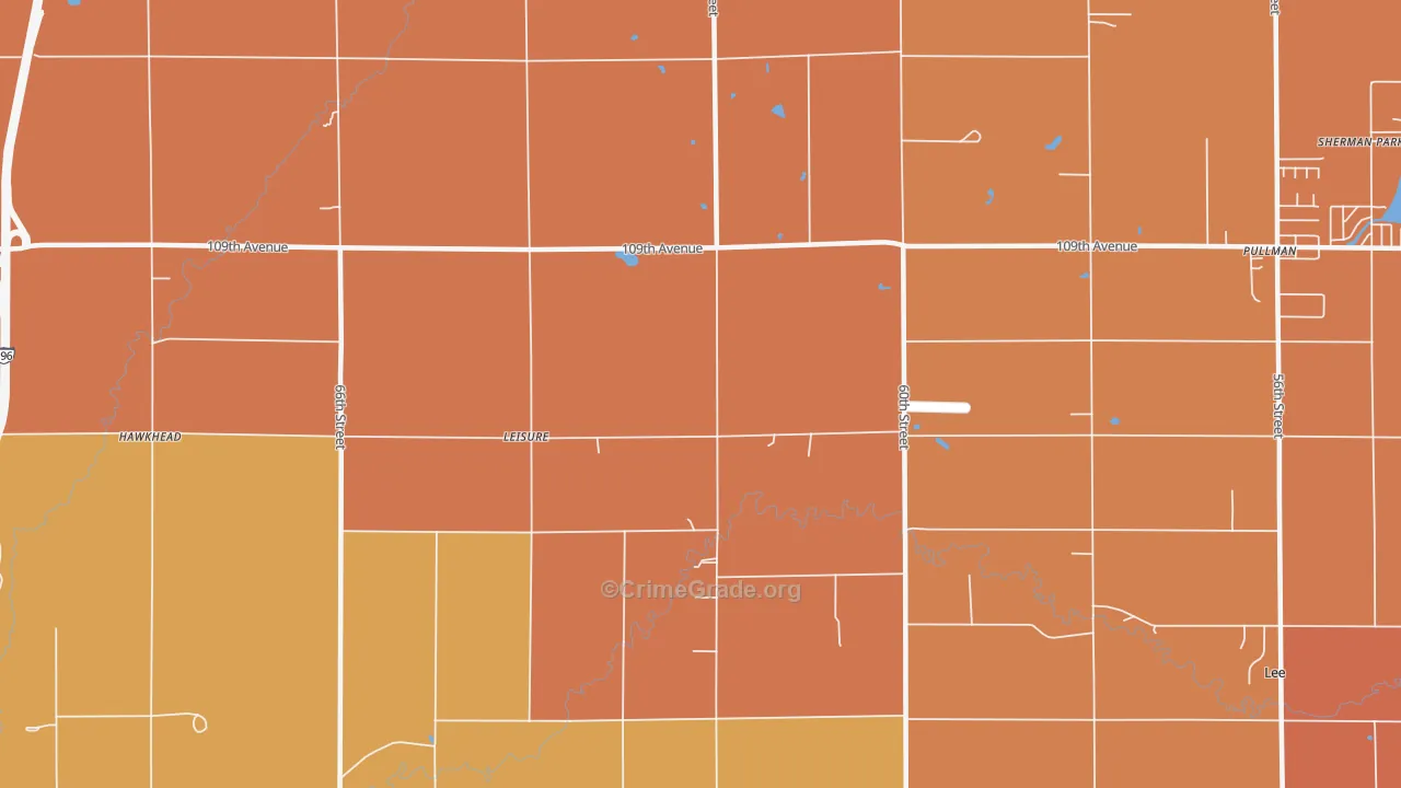 Leisure, MI Map of Arson Rates