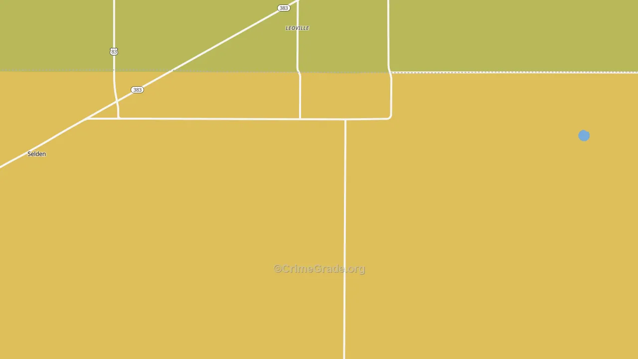 Leoville, KS Map of Arson Rates