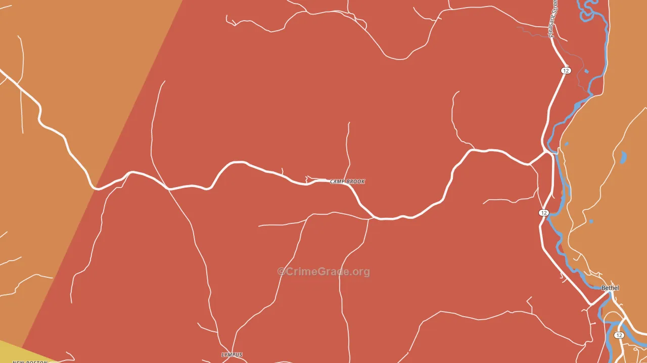 Lilliesville, VT Map of Arson Rates