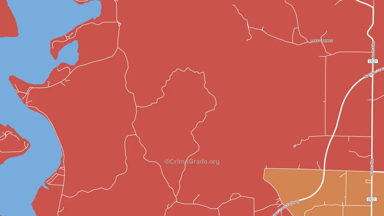 Lime Kiln, AL Map of Arson Rates