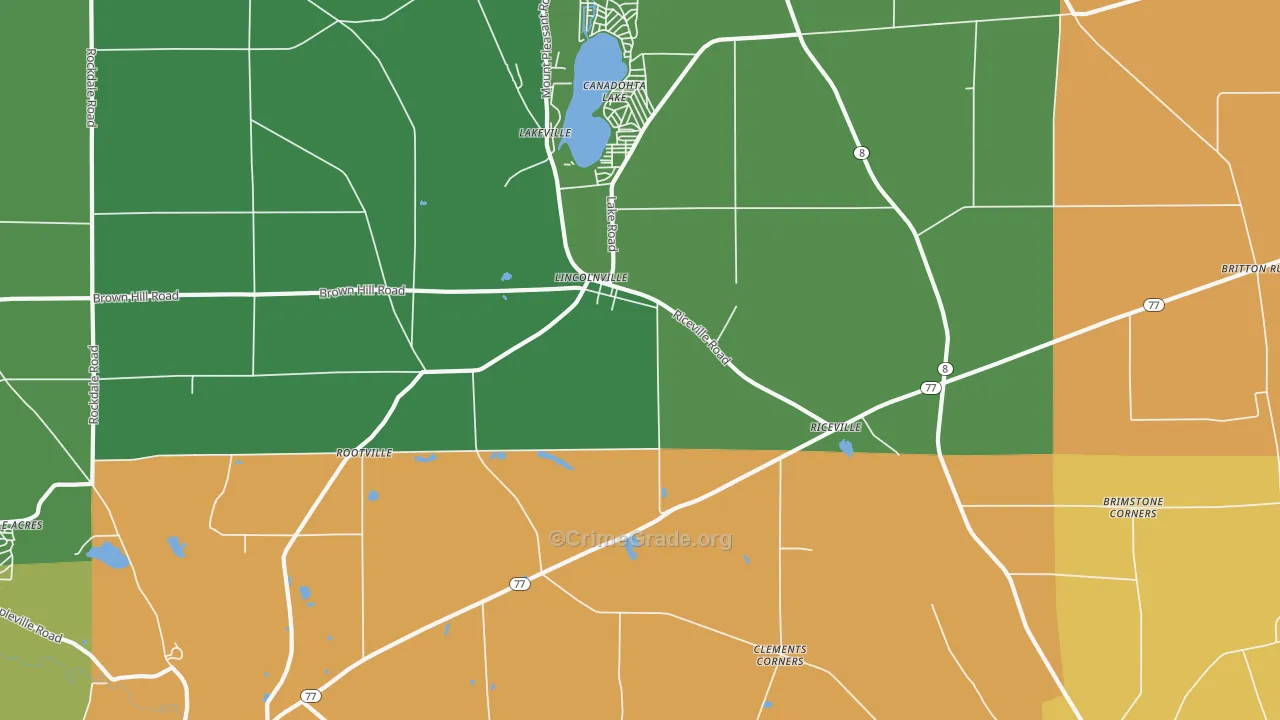 Lincolnville, PA Map of Arson Rates