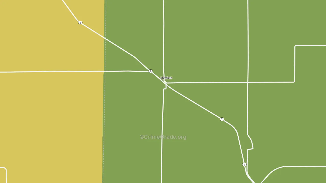 Litchfield, NE Map of Arson Rates