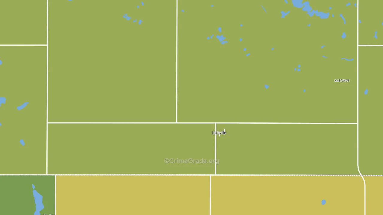 Litchville, ND Map of Arson Rates