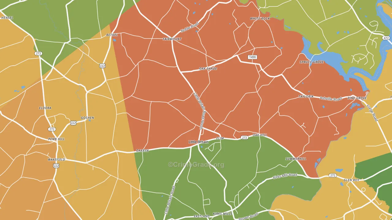 Little Britain, PA Map of Arson Rates