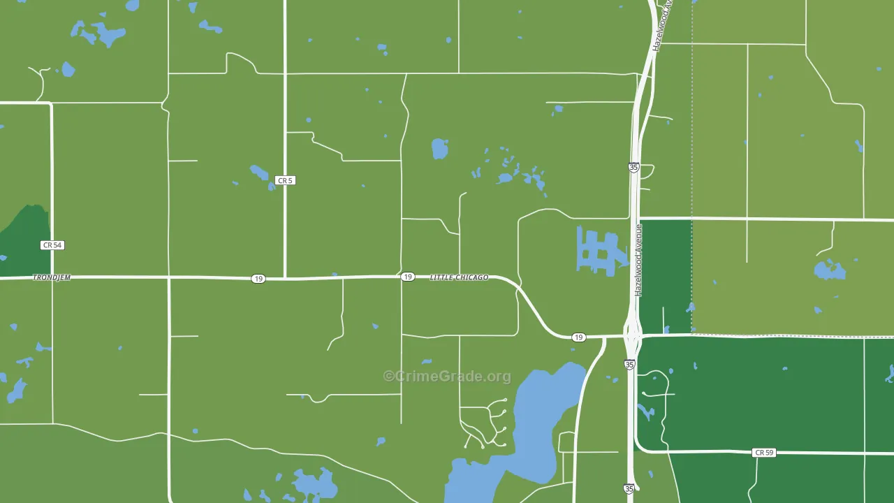 Little Chicago, MN Map of Arson Rates