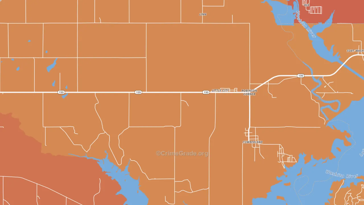 Little City, OK Map of Arson Rates