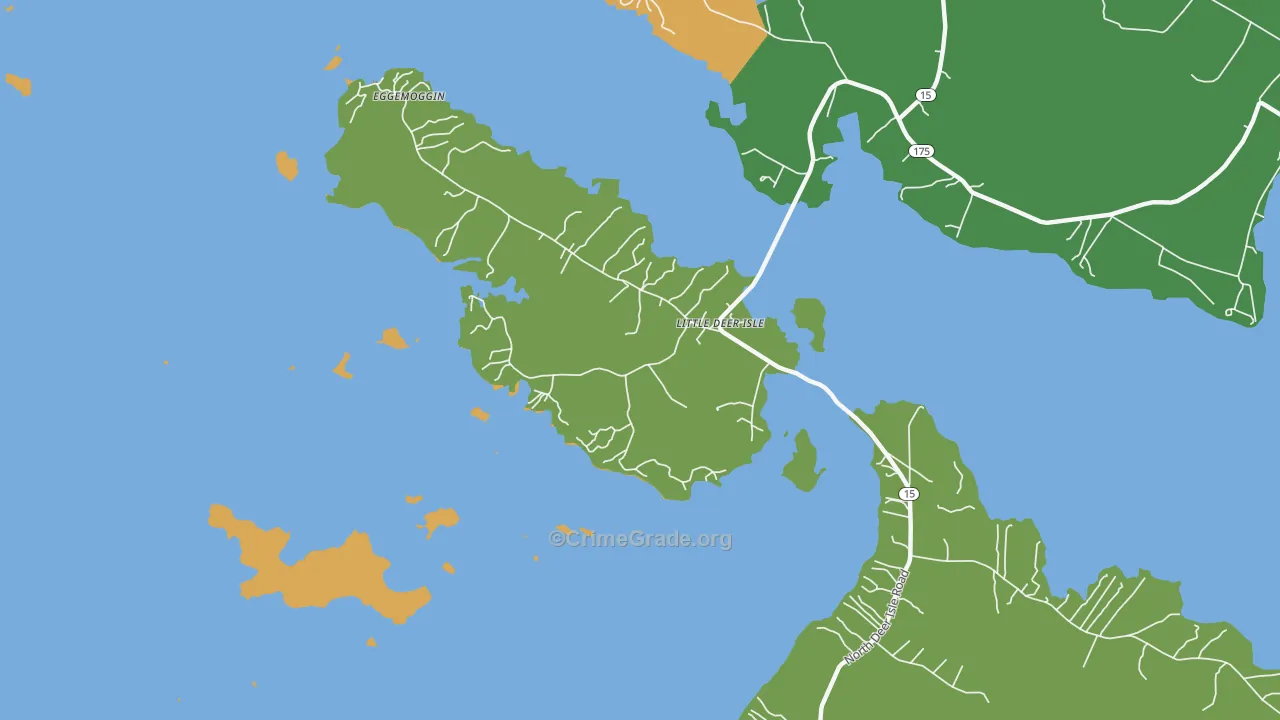 Little Deer Isle, ME Map of Arson Rates