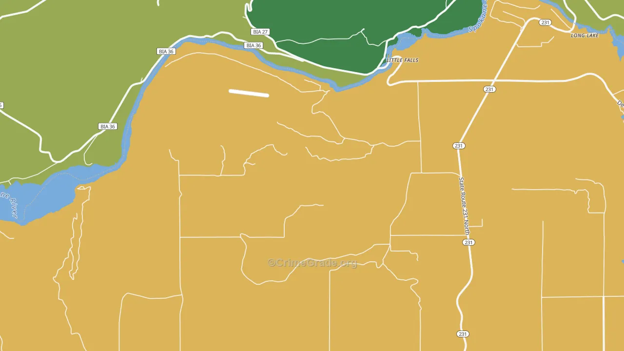 Little Falls, WA Map of Arson Rates
