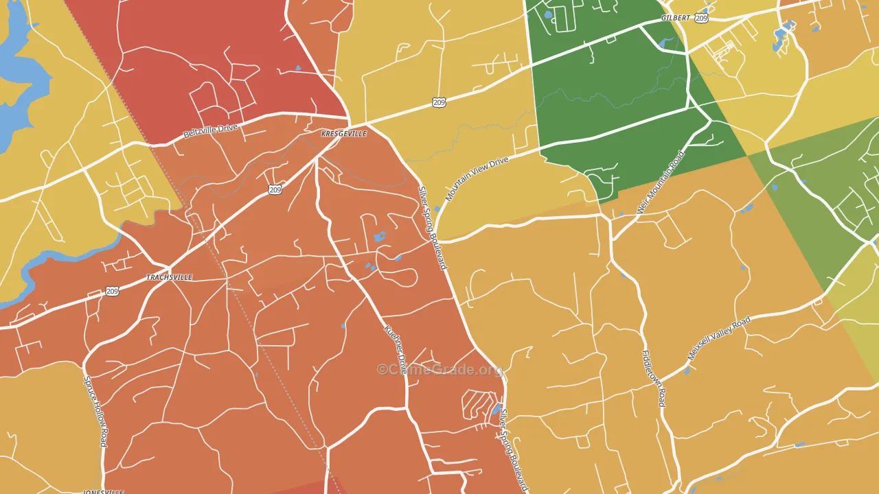 Little Gap, PA Map of Arson Rates