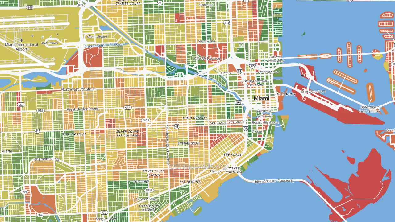 Little Havana, Miami, FL Map of Arson Rates