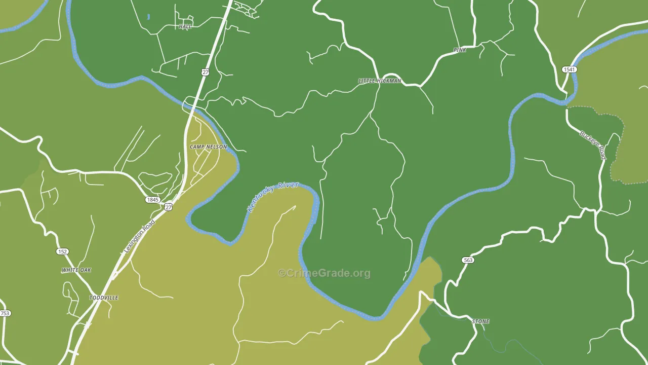 Little Hickman, KY Map of Arson Rates