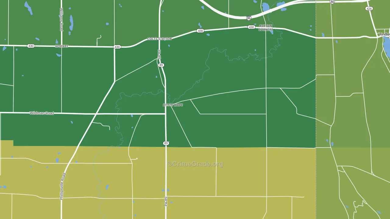 Little Hope, PA Map of Arson Rates