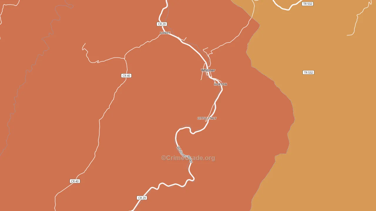 Little Italy, WV Map of Arson Rates