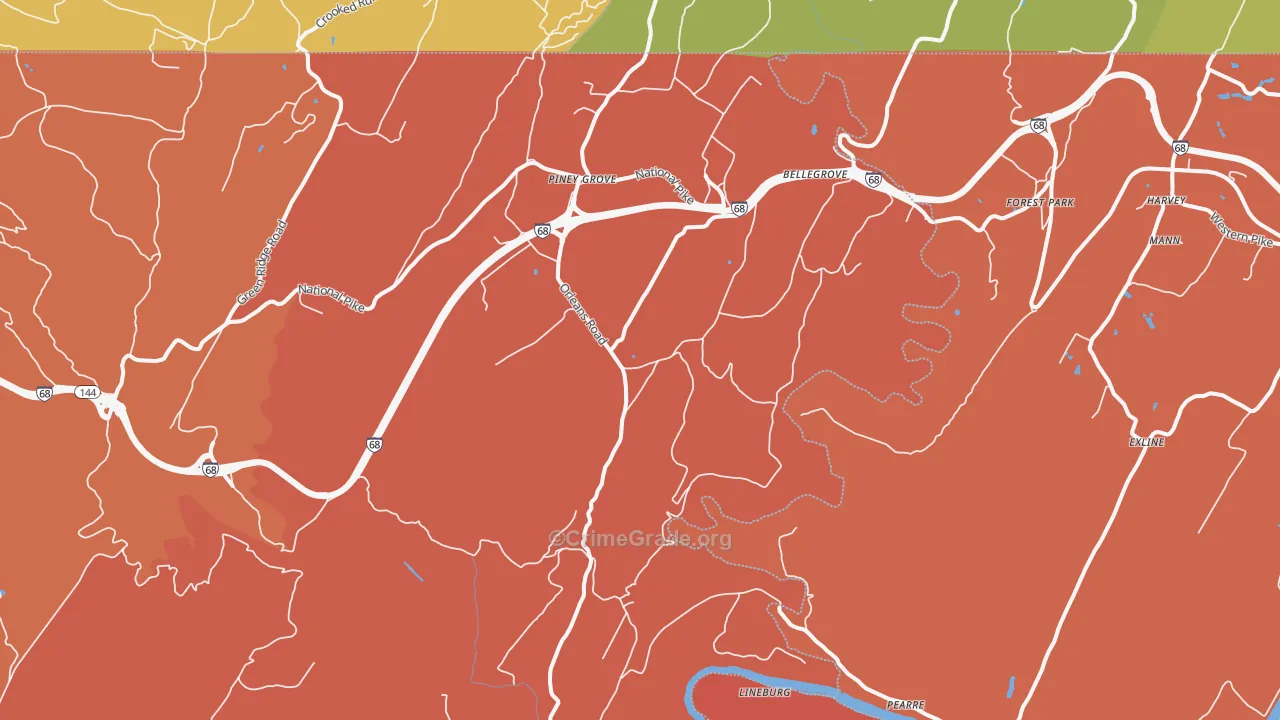 Little Orleans, MD Map of Arson Rates