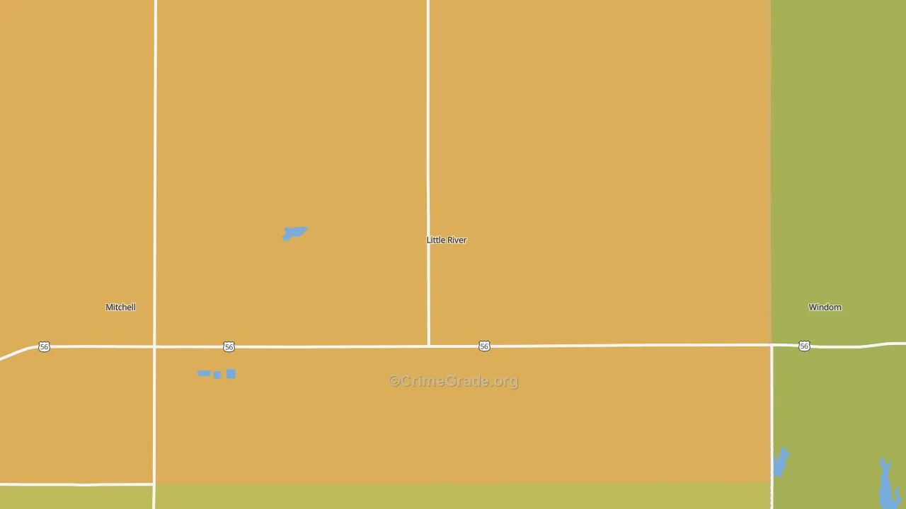 Little River, KS Map of Arson Rates