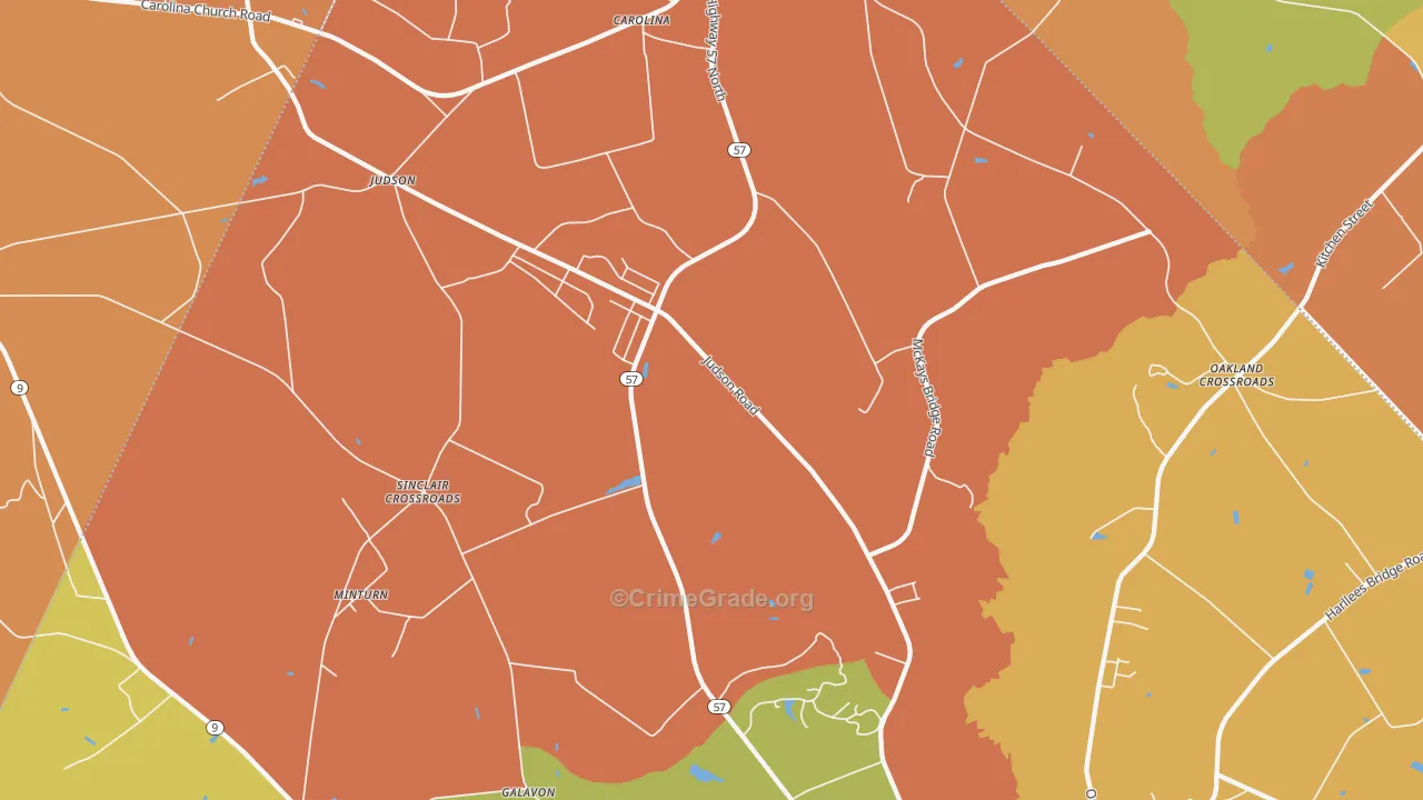 Little Rock, SC Map of Arson Rates
