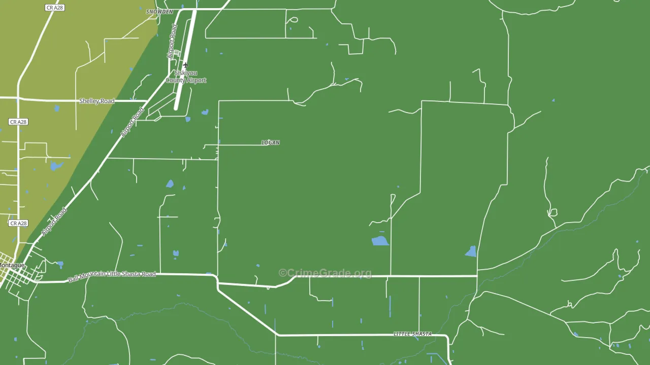 Little Shasta, CA Map of Arson Rates