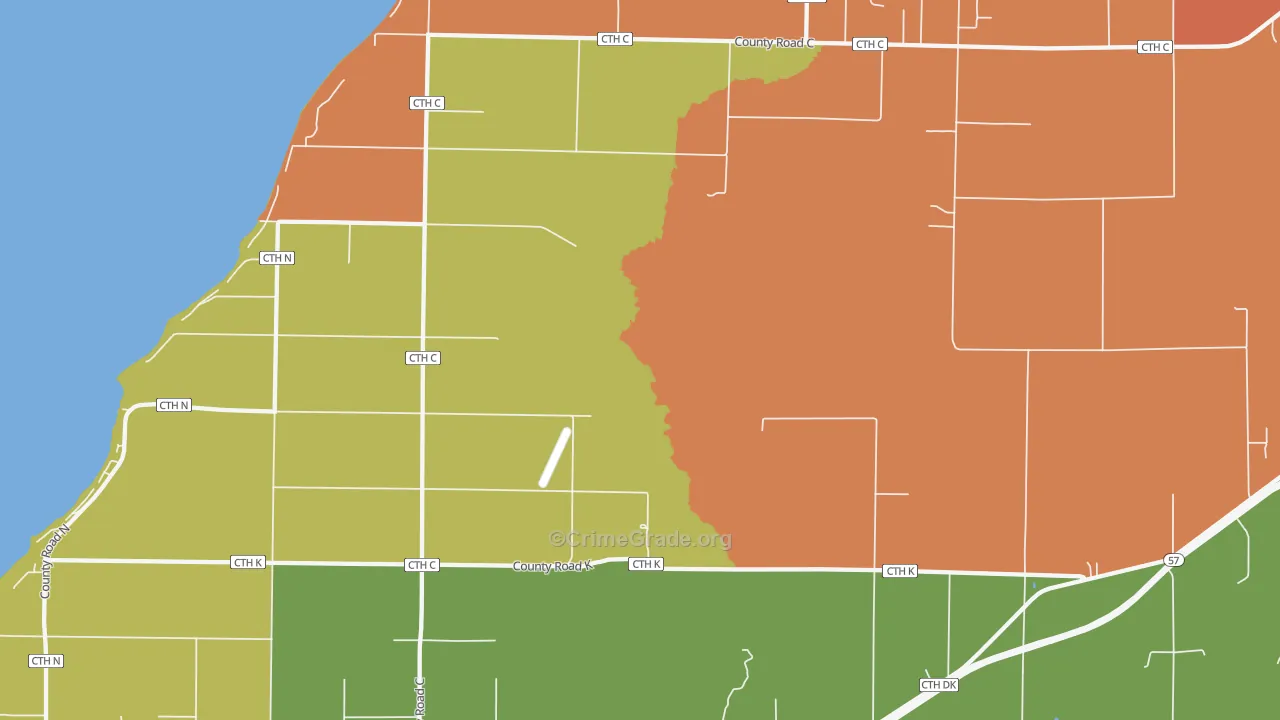 Little Sturgeon, WI Map of Arson Rates