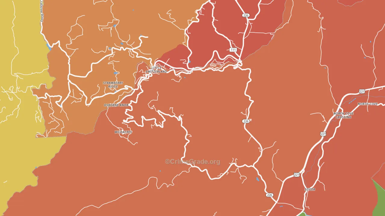 Little Switzerland, NC Map of Arson Rates