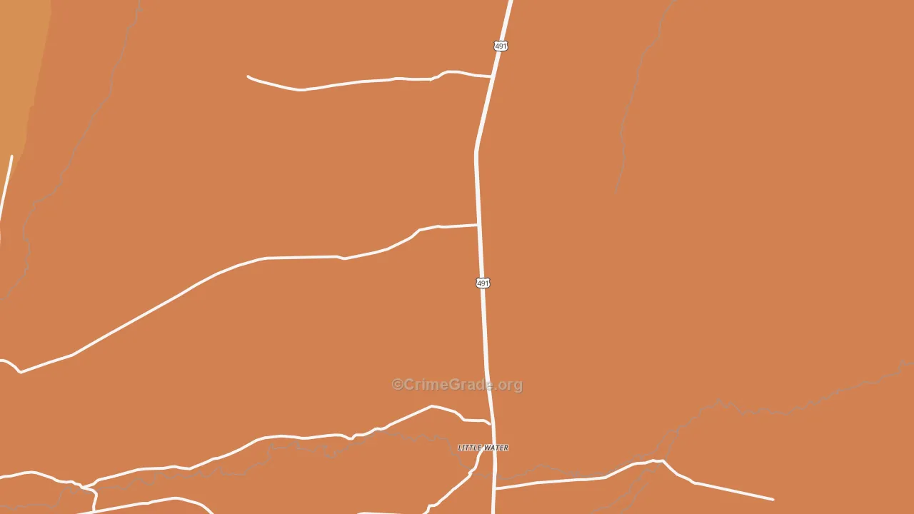 Little Water, NM Map of Arson Rates