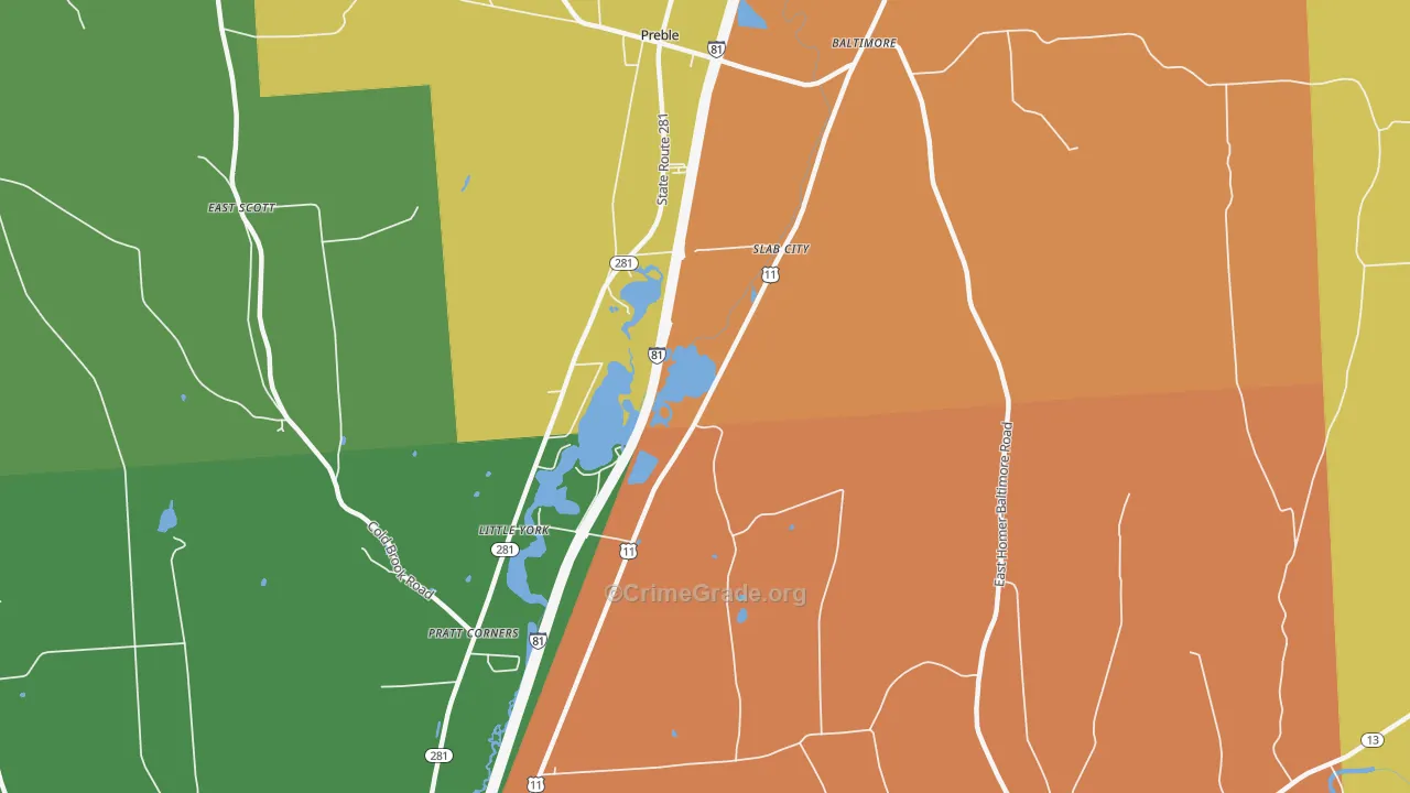 Little York, NY Map of Arson Rates