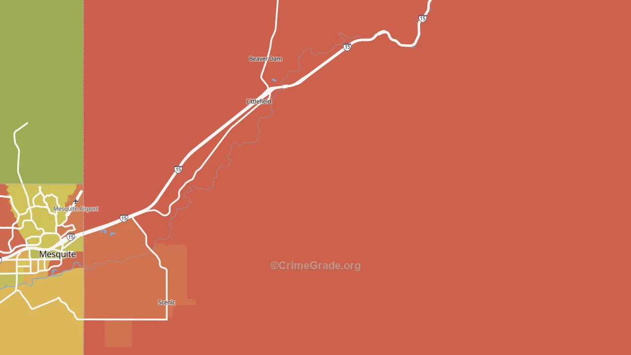 Littlefield, AZ Map of Arson Rates