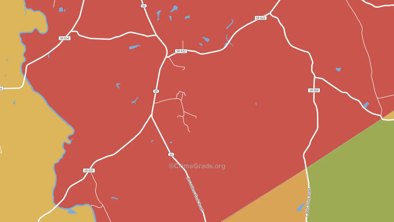 Littleton, VA Map of Arson Rates